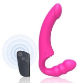 Розовый безремневой страпон Straples Strap-On Dildo - Erokay - купить с доставкой в Серпухове