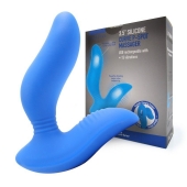 Синий вибромассажер простаты 3,5’’ Curve P-spot Massager - 12 см. - Erokay - в Серпухове купить с доставкой