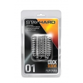 Прозрачная насадка с шипами STAY HARD COCK SLEEVE 01 CLEAR - Blush Novelties - в Серпухове купить с доставкой
