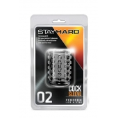 Прозрачная насадка на пенис с шишечками STAY HARD COCK SLEEVE 02 CLEAR - Blush Novelties - в Серпухове купить с доставкой