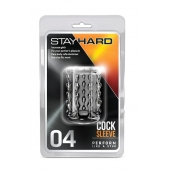 Прозрачная насадка с бороздками STAY HARD COCK SLEEVE 04 CLEAR - Blush Novelties - в Серпухове купить с доставкой