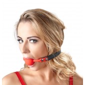 Силиконовый кляп-шар на чёрных ремешках Red Gag silicone - Orion - купить с доставкой в Серпухове