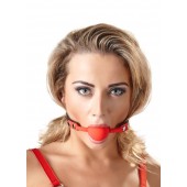 Силиконовый кляп-шар на чёрных ремешках Red Gag silicone - Orion - купить с доставкой в Серпухове