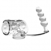 Прозрачная насадка на пенис и мошонку с анальным стимулятором Rilley - Baile - в Серпухове купить с доставкой