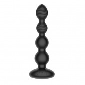 Черная анальная виброёлочка Nexus Tornado Beaded Probe Large с функцией вращения - Nexus Range