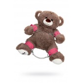 Бондажный набор: бурый мишка с розовыми оковами и наручниками - Pecado - купить с доставкой в Серпухове