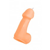 Оранжевая свеча в форме пениса - 47 гр. - Pecado - купить с доставкой в Серпухове