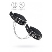 Черные оковы из одного ремешка с люверсами - Pecado - купить с доставкой в Серпухове
