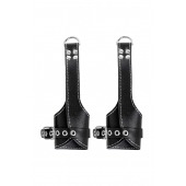 Черные подвесы с белой строчкой - Pecado - купить с доставкой в Серпухове