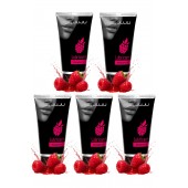 Набор из 5 съедобных лубрикантов JUJU со вкусом малины - JuJu - купить с доставкой в Серпухове