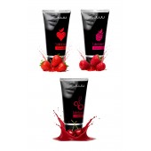 Набор из 3 съедобных лубрикантов JUJU (клубника, малина, вишня) - JuJu - купить с доставкой в Серпухове