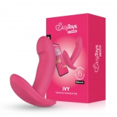 Розовый интерактивный вибромассажёр для ношения Ivy - 12,5 см. - Easy toys