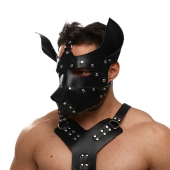 Черная кожаная маска «Собака» - Crazy Handmade - купить с доставкой в Серпухове