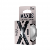Черные утолщенные презервативы MAXUS Extra Strong с железным кейсом - 3 шт. - Maxus - купить с доставкой в Серпухове