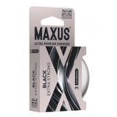 Черные утолщенные презервативы MAXUS Extra Strong с железным кейсом - 3 шт. - Maxus - купить с доставкой в Серпухове