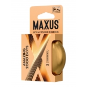 Точечные презервативы MAXUS 2000 Amazing Dots с железным кейсом - 3 шт. - Maxus - купить с доставкой в Серпухове