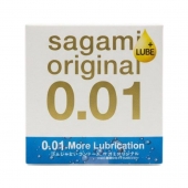 Увлажнённый презерватив Sagami Original 0.01 Extra Lub - 1 шт. - Sagami - купить с доставкой в Серпухове