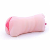 Телесный двусторонний мастурбатор - вагина и ротик - Boys of Toys - в Серпухове купить с доставкой