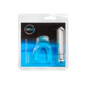 Голубая капа с вибропулей для оральных ласк - Erowoman-Eroman