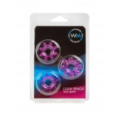 Набор из 3 лиловых эрекционных колец различной формы - Erowoman-Eroman - в Серпухове купить с доставкой