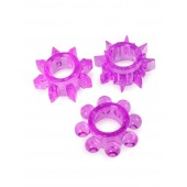 Набор из 3 лиловых эрекционных колец различной формы - Erowoman-Eroman - в Серпухове купить с доставкой