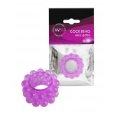 Лиловое эрекционное кольцо с 2 рядами стимулирующих шариков - Erowoman-Eroman - в Серпухове купить с доставкой