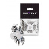 Эластичное эрекционное кольцо с черными «ресничками» - Sextaz - в Серпухове купить с доставкой