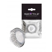 Эластичное эрекционное кольцо с длинными черными «ресничками» - Sextaz - в Серпухове купить с доставкой