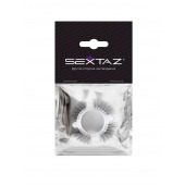 Эластичное кольцо с «ресничками» и 4 шариками - Sextaz - в Серпухове купить с доставкой