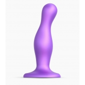 Фиолетовая насадка Strap-On-Me Dildo Plug Curvy size M - Strap-on-me - купить с доставкой в Серпухове