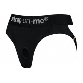 Черные трусики для насадок Heroine Lingerie Harness - size XL - Strap-on-me - купить с доставкой в Серпухове