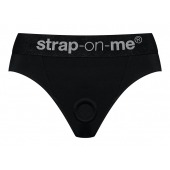 Черные трусики для насадок Heroine Lingerie Harness - size XL - Strap-on-me - купить с доставкой в Серпухове
