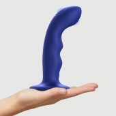 Синяя насадка-стимулятор Strap-On-Me Tapping Dildo Wave - Strap-on-me - купить с доставкой в Серпухове