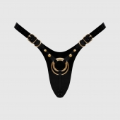 Черный пояс для фиксации насадок Strap-On-Me Leatherette Harness Fabulous - Strap-on-me - купить с доставкой в Серпухове