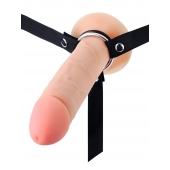 Мужской полый страпон на регулируемых ремешках - 22 см. - Sex Expert - купить с доставкой в Серпухове