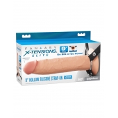 Телесный пустотелый фаллопротез 9’’ Hollow Silicone Strap-On - 24,1 см. - Pipedream - купить с доставкой в Серпухове