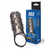 Дымчатая насадка на пенис с выпуклостями - 12 см. - Sex Expert - в Серпухове купить с доставкой