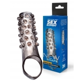 Дымчатая насадка на пенис с выпуклостями - 11 см. - Sex Expert - в Серпухове купить с доставкой