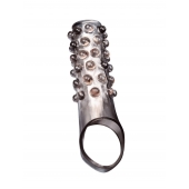 Дымчатая насадка на пенис с выпуклостями - 11 см. - Sex Expert - в Серпухове купить с доставкой