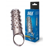 Дымчатая насадка на пенис с шипами и выпуклостями - 12 см. - Sex Expert - в Серпухове купить с доставкой