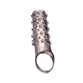 Дымчатая насадка на пенис с шипами и выпуклостями - 12 см. - Sex Expert - в Серпухове купить с доставкой