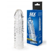 Прозрачная закрытая насадка на пенис - 17 см. - Sex Expert - в Серпухове купить с доставкой