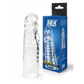 Прозрачная закрытая насадка на член - 15 см. - Sex Expert - в Серпухове купить с доставкой