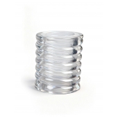 Прозрачная сквозная насадка на пенис с ребрышками - Sex Expert - в Серпухове купить с доставкой