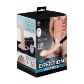 Телесный полый страпон с вибрацией Erection Agents - 24,1 см. - NMC - купить с доставкой в Серпухове