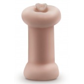 Телесный люминесцентный двусторонний мастурбатор Tasha - Blush Novelties - в Серпухове купить с доставкой