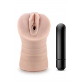 Телесный мастурбатор-вагина Ayumi с вибрацией - Blush Novelties - в Серпухове купить с доставкой