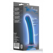 Синяя насадка с гладкой поверхностью Surrender 5.75 Inch Intermediate Pegging Dildo - 14,6 см. - Blush Novelties - купить с доставкой в Серпухове