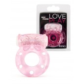 Розовое эрекционное виброкольцо с бабочкой - 1137 - в Серпухове купить с доставкой