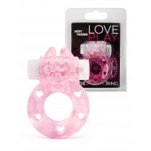 Розовое эрекционное виброкольцо в форме зайчика - 1137 - в Серпухове купить с доставкой